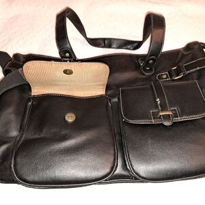 Franklin Covey leather laptop bag tote